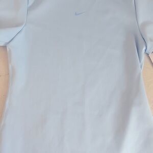 Nike Light Blue Performance Top with Subtle Swoosh